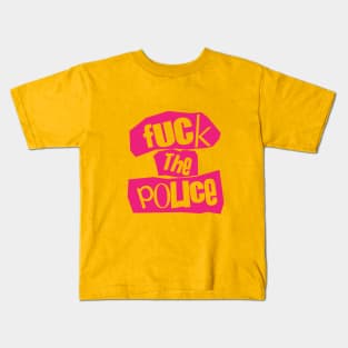 Fuck the police punk rock Kids T-Shirt